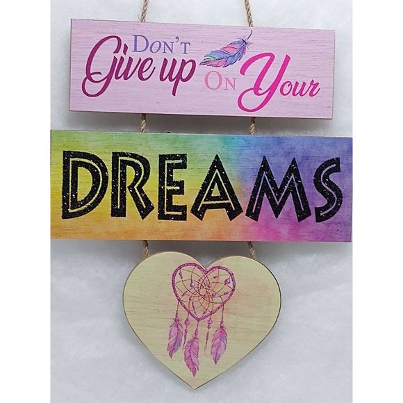 Wall Hanging - Don't Give Up on Your Dreams - Picture 3 of 3